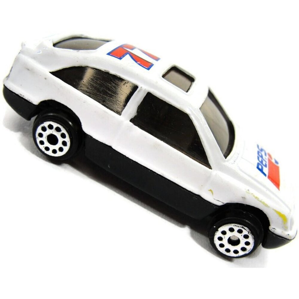 Small #77 Pepsi Race Car Toy Die-Cast White & Black Loose Collectible Unbranded